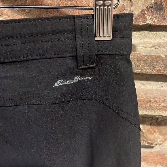Eddie Bauer Rainier Black Hiking Capris with Elastic Ankle Scrunch - Picture 6 of 10